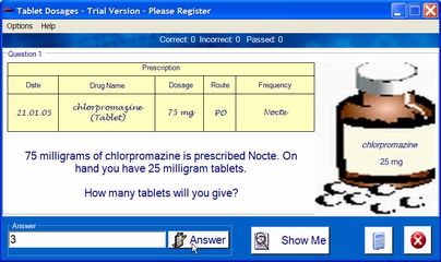Practice Tablet Dosages